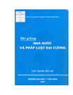 "Bài giảng Nhà nước và Pháp luật đại cương