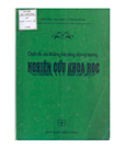 Dịch tễ học và thống kê ứng dụng trong nghiên cứu khoa học