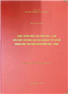 Thực trạng mắc lao phổi AFB(+) và hiểu biết về bệnh lao của cán bộ y tế cơ sở, nhân dân tỉnh Điện Biên năm 2007-2008