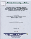 Clinical learning environment, learning attitude, and self - directed learning skills of studenrt nurses in selected public universities in northern provinces of VietNam