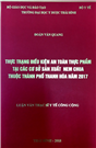 Thực trạng điều kiện an toàn thực phẩm tại các cơ sở sản xuất nem chua thuộc thành phố Thanh Hóa năm 2017.