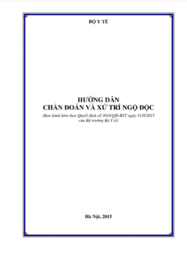Hướng dẫn chẩn đoán và xử trí ngộ độc