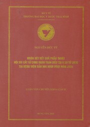 Nhận xét kết quả phẫu thuật nội soi cắt tử cung hoàn toàn điều trị u xơ tử cung tại Bệnh viện Sản Nhi Ninh Bình