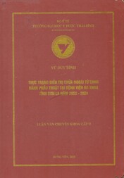 Thực trạng điều trị chửa ngoài tử cung bằng phẫu thuật tại bệnh viện Đa khoa tỉnh Sơn La năm 2022 - 2024