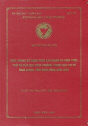 Thực trạng sử dụng thức ăn nhanh và kiến thức, thái độ của học sinh tại trường Trung học cơ sở Nam Giang, tỉnh Ninh Bình năm 2025 