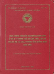 Thực trạng tiêm vắc xin phòng bệnh cúm ở trẻ 6-12 tháng tuổi và kiến thức, thái độ của bà mẹ tại 2 xã, phường tỉnh Quảng Ninh năm 2026 