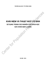 Khái niệm và thuật ngữ cơ bản sử dụng trong các nghiên cứu khoa học sức khỏe định lượng